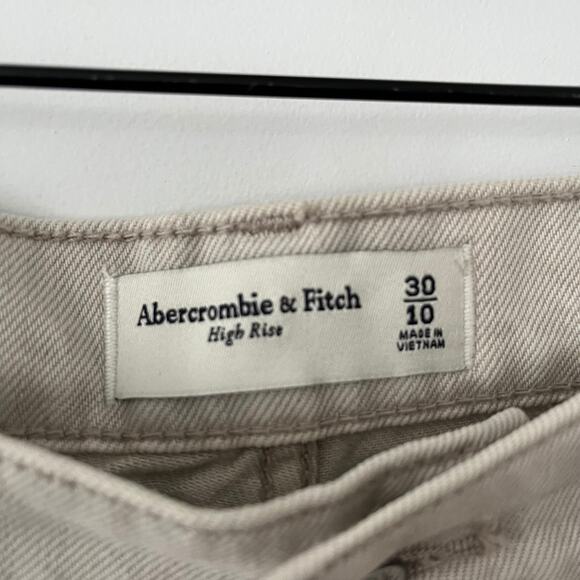 Abercrombie & Fitch High-Rise Denim Midi Skirt Ecru/Khaki Size 30 (US 10) - Picture 7 of 7